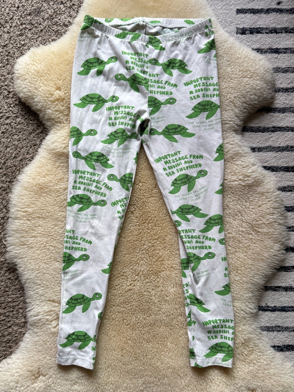Mini Rodini x Sea Shepherd Turtle Leggings 8-9Y